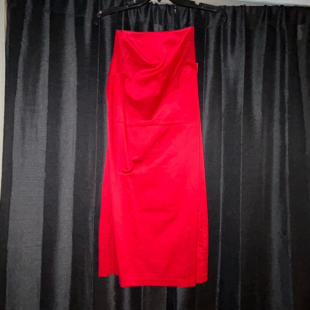 Chic Red Spaghetti Strap Dress